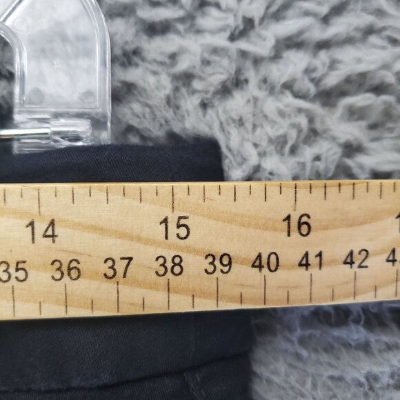 Liz Claiborne Pants Womens 8 Petite Black Amber Stretch Cotton Blend Minimalist - Picture 4 of 9